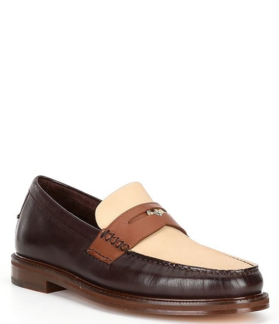Color:CH Dark Chocolate/CH Oat/CH Mesquite - Image 1 - Men's American Classics Leather Pinch Penny Loafers