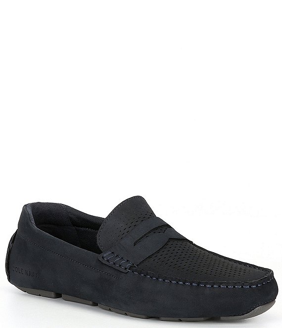 Cole Haan Men's GRAND Laser Nubuck Penny Drivers | Dillard's