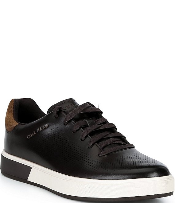 靴 Cole Haan Black Sneakers Cole Haan Men's GrandPrø Angleace Perforated Leather Sneakers