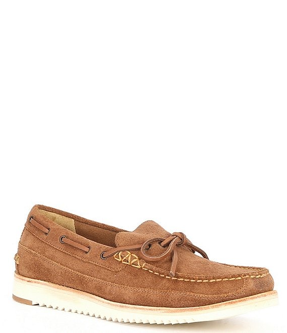 Color:Cole Haan Golden Honey/Cole Haan Farrow - Image 1 - Men's Pinch Rugged Camp Moccasin Boat Loafers