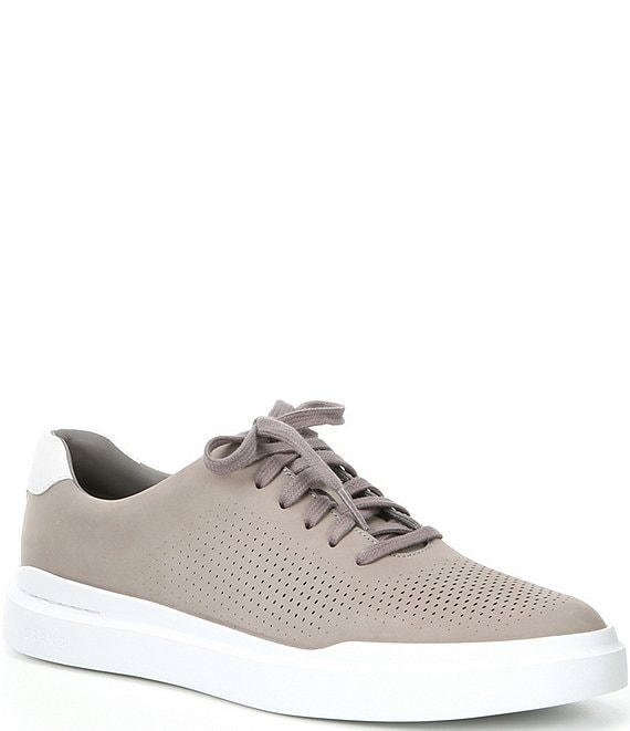 Color:Ironstone/Optic White - Image 1 - Men's Rally Perforated Suede Sneakers