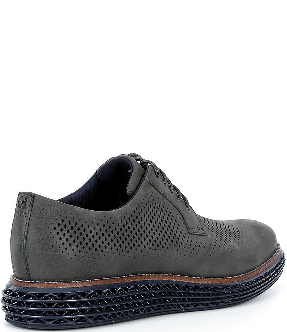 806 【人気】COLE HAAN ダークグレー スニーカー スエード9.5M Cole Haan Men's ØriginalGrand 2.0 Perforated Nubuck Plain Toe