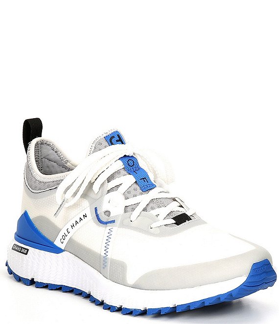 Color:Microchip/Lapis Blue/Optic White - Image 1 - Men's ZERØGRAND Overtake Water Resistant Golf Shoes