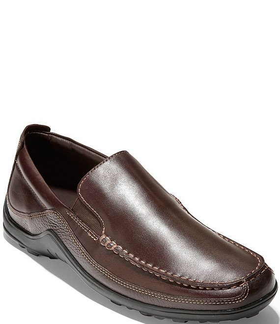 Santoni Slip-on Leather Loafers in Brown for Men Mens Shoes Slip-on shoes Loafers 