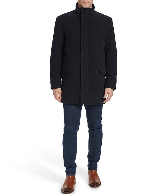 Cole Haan Wool Blend Plush Solid Coat | Dillard's