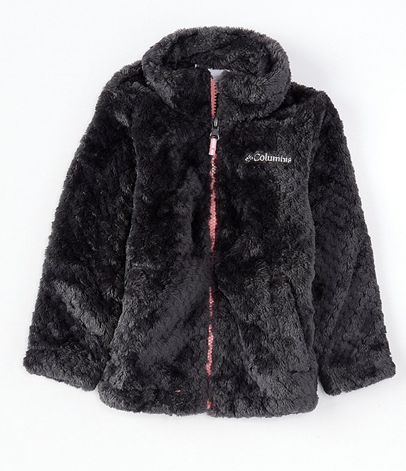 Black fuzzy discount zip up jacket