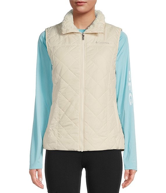Color:Chalk - Image 1 - Copper Crest™ Stand Collar Water Resistant Vest