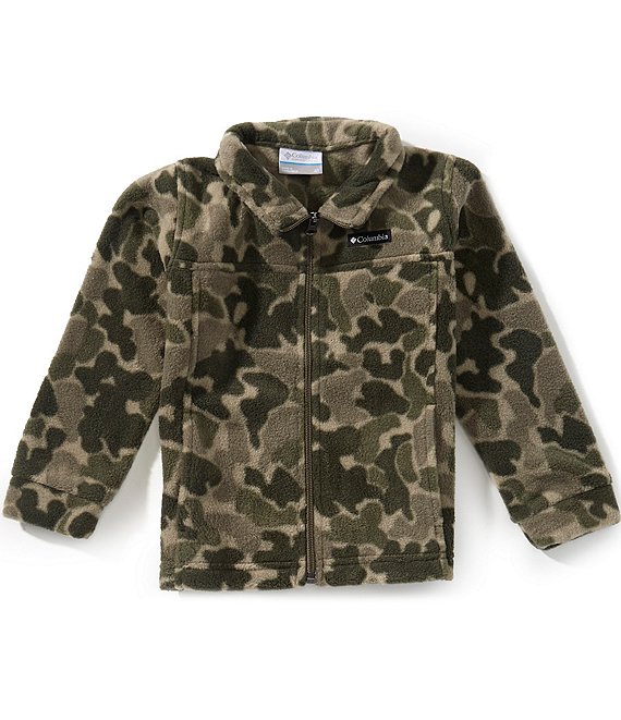 Columbia Little Boys Zing III Black Mod Camo Fleece Full-Zip Jacket