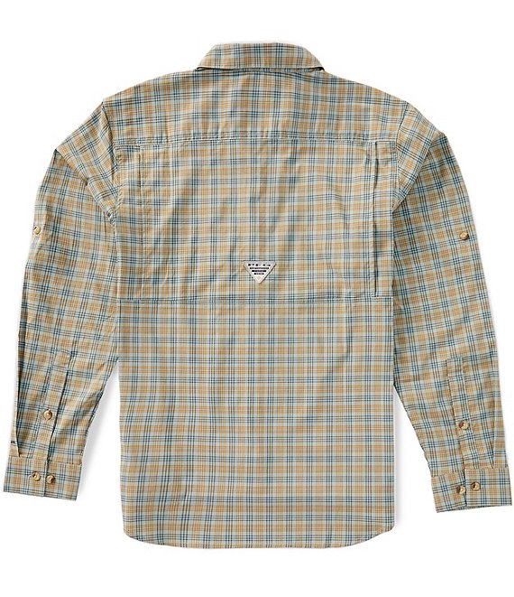 Columbia PFG Harbor Peak Plaid Long Sleeve Woven Shirt | Dillard's