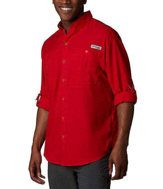 Columbia Men's Tamiami II Long Sleeve Shirt, XXL, Red
