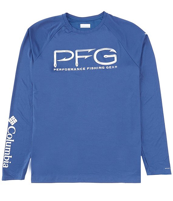 Color:Carbon/Cool Grey - Image 1 - PFG Terminal Tackle Vent Performance Long Sleeve T-Shirt