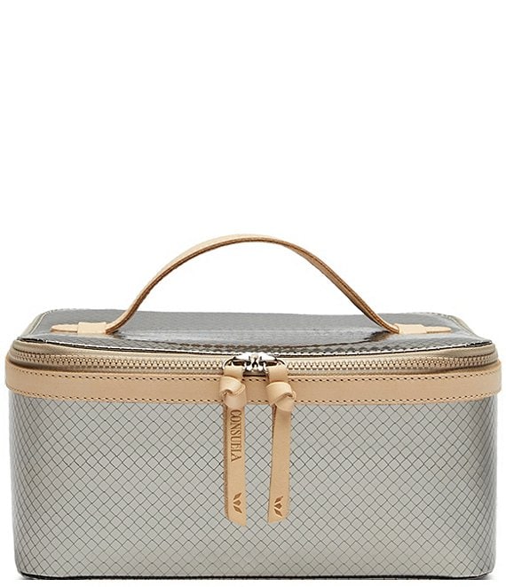 Consuela Kyle Gunmetal Texture Train Case