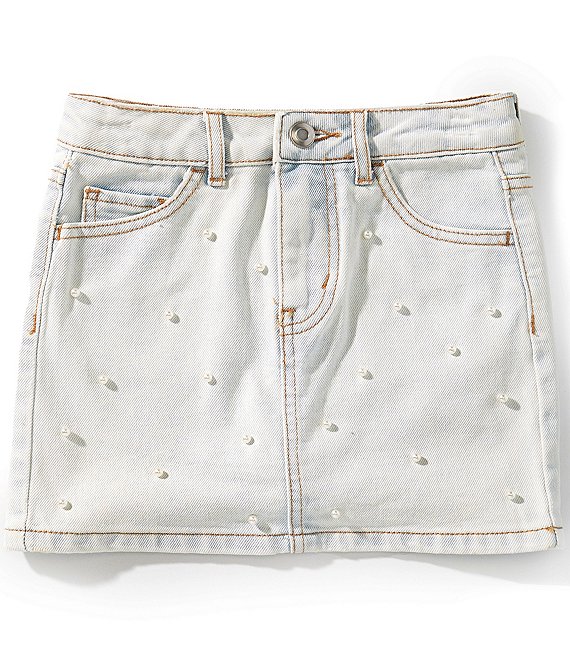 Copper Key Big Girls Pearled Denim Skirt
