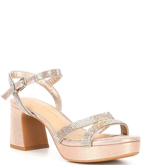 Copper Key Celebrate Rhinestone Platform Dress Sandals Dillard s