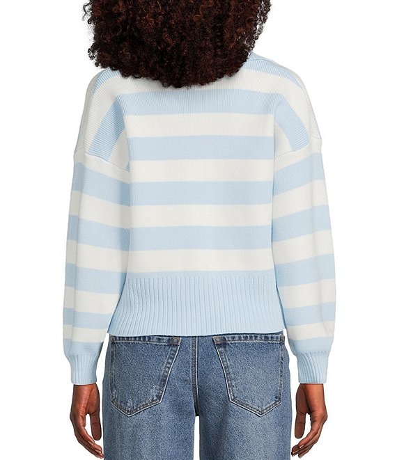 Copper Key Collared Stripe Sweater | Dillard's