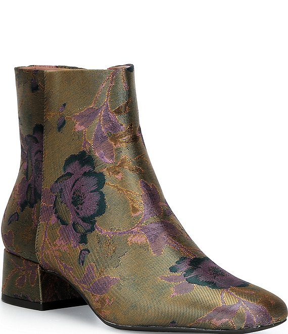 Copper Key Eclipse Floral Block Heel Booties