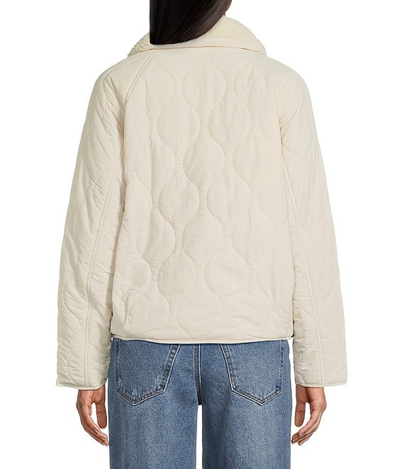 Copper Key Faux Fur Collar Quilted Jacket | Dillard