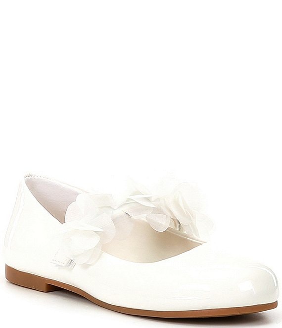 Copper Key Girls' Blossom Chiffon Patent Floral Flats (Youth