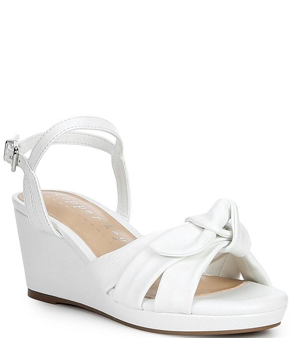 Copper Key Girls' Charlotte Wedge Bow Sandals (Toddler)