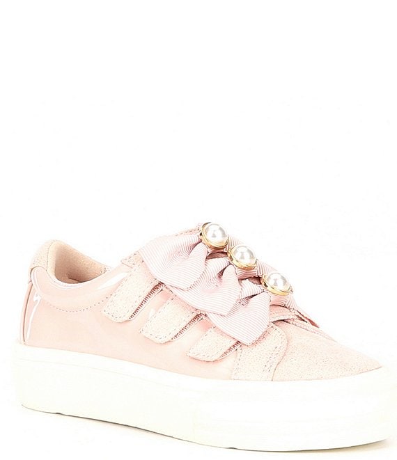 Hook And Loop Flatform Trainers, PINK