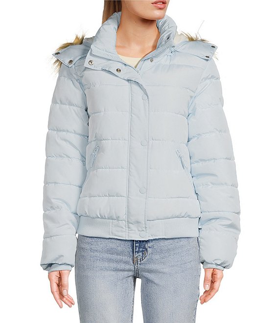 Faux fur discount lined puffer coat