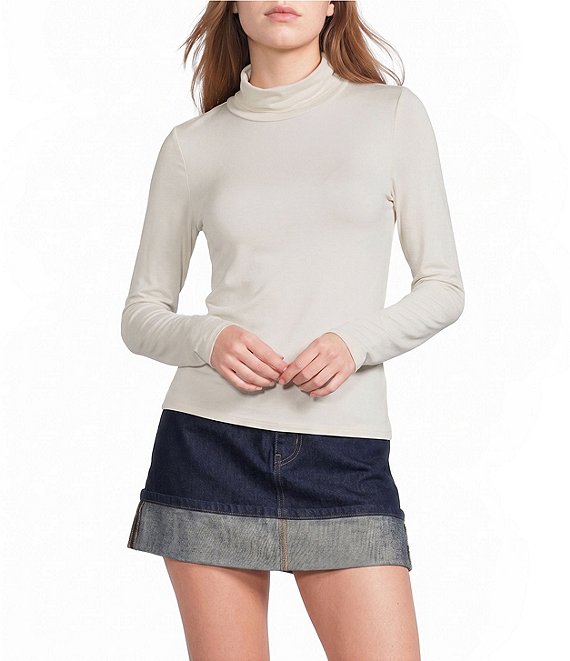 Copper Key Knit Turtleneck Top