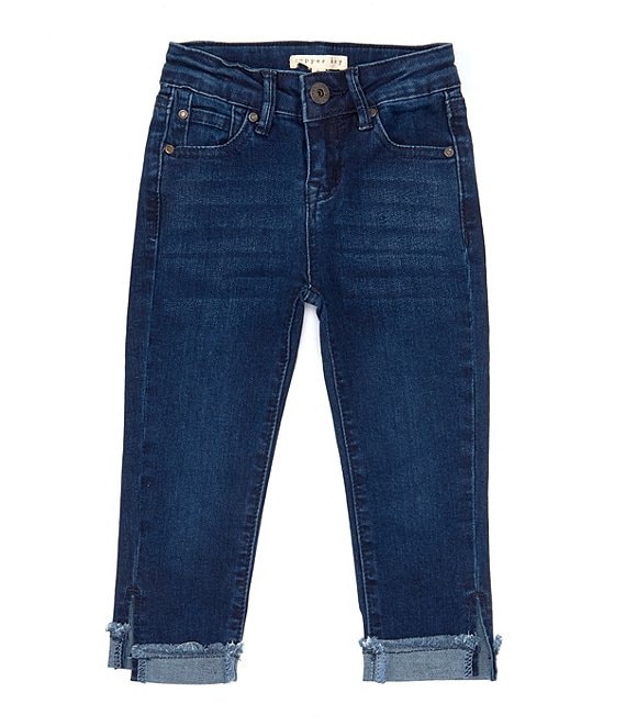 Copper Key Little Girl 2T-6X Fray Split Cuff Cropped Jeans | Dillard's