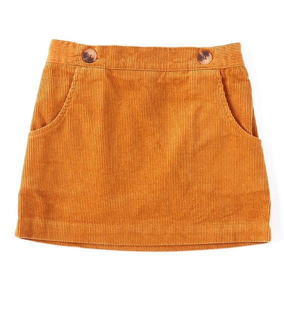 Color:Cashew - Image 1 - Little Girls 2-6X Baby Corduroy Button Skirt