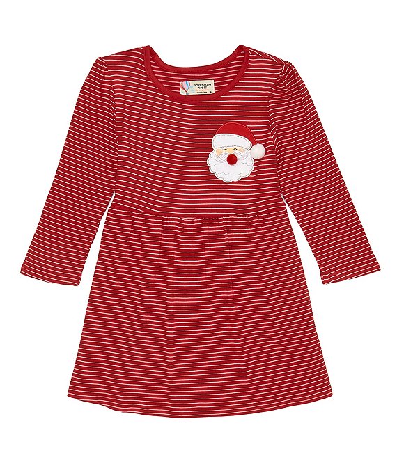 Copper Key Little Girls 2T-6X 3/4 Sleeve Santa Shift Dress | Dillard's