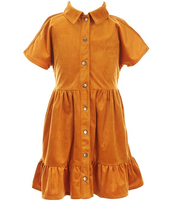 Copper Key Little Girls 2T-6X Micro Cord Tiered Dress | Dillard's