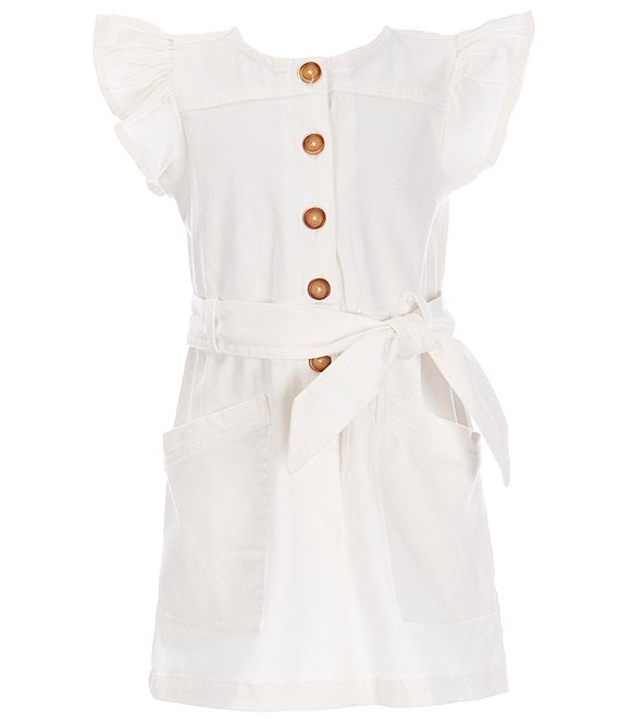 Copper Key Little Girls 4-6X Button Front Flutter Sleeve Dress | Dillard's