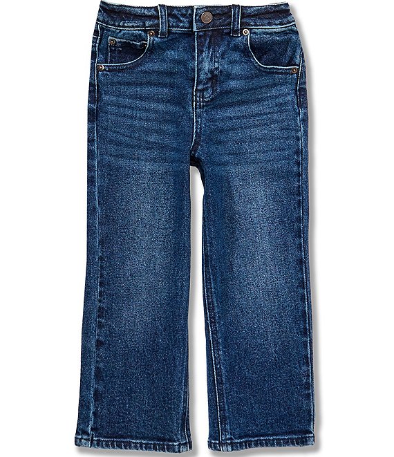 Copper Key Little Girls Straight Leg Denim Jeans, Dark Wash - Image 1