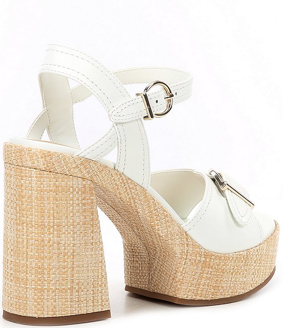 Copper Key Martha Leather Cork Platform Sandals | Dillard's