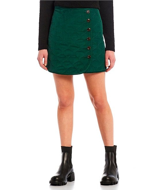 Copper Key Quilted Mini Skirt | Dillard's