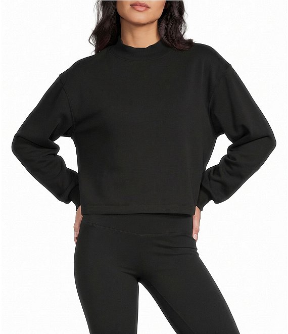 Copper Key Rib Trim Mock Neck