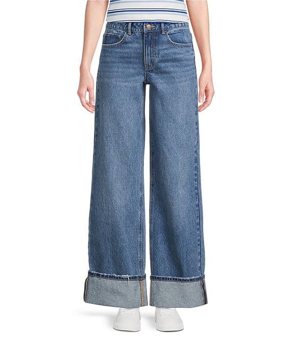 Copper Key Slouchy Cuffed Denim Jeans