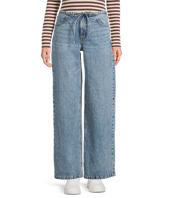 Copper Key Tie Waist Denim Pants