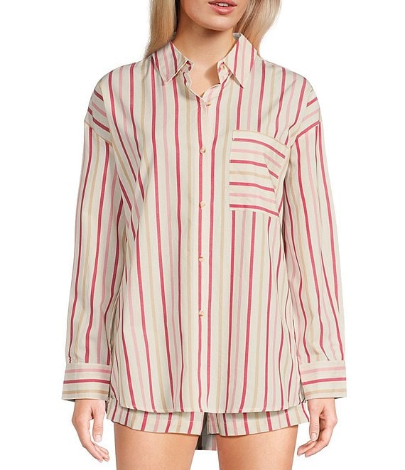 Copper Key Coordinating Woven Multi Stripe Shirt