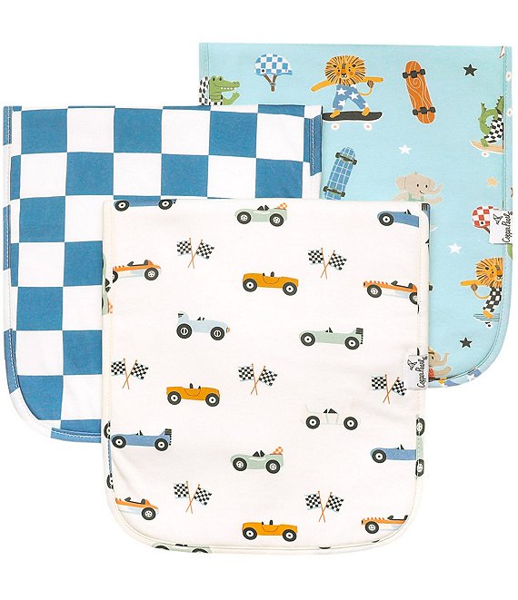 Copper Pearl Baby Boy Speedster Burb Cloth 3-Piece Set