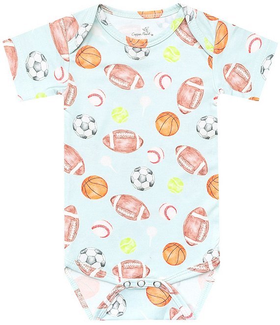 Copper Pearl Baby Boys Short Sleeve Sport Medley Bodysuit