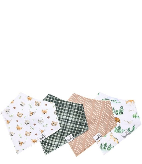 Copper Pearl Baby Boys Wilder Print 4-Pack Bib Set