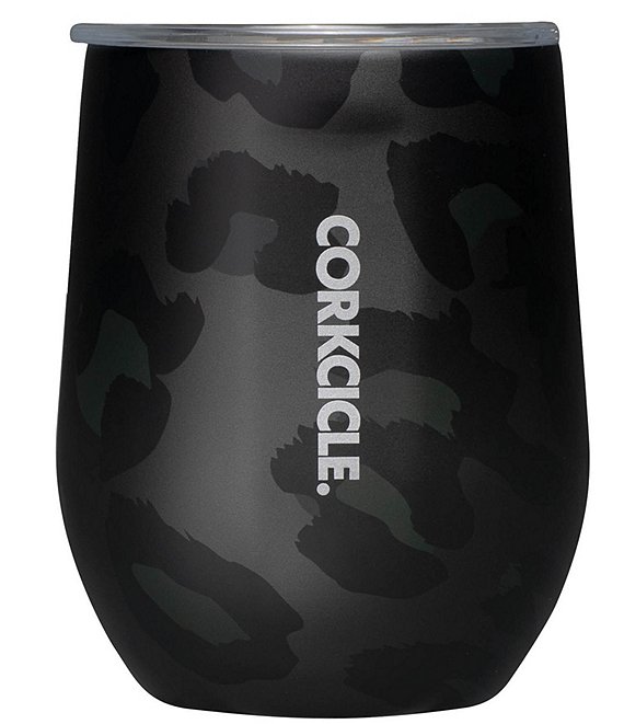 Corkcicle Stainless Steel Triple-Insulated Exotic Night Leopard Stemless Wine Tumbler