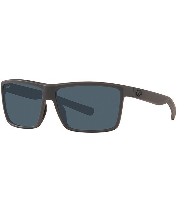 Color:Matte Grey - Image 1 - Men's 6S9016 Rinconcito 60mm Rectangle Polarized Sunglasses