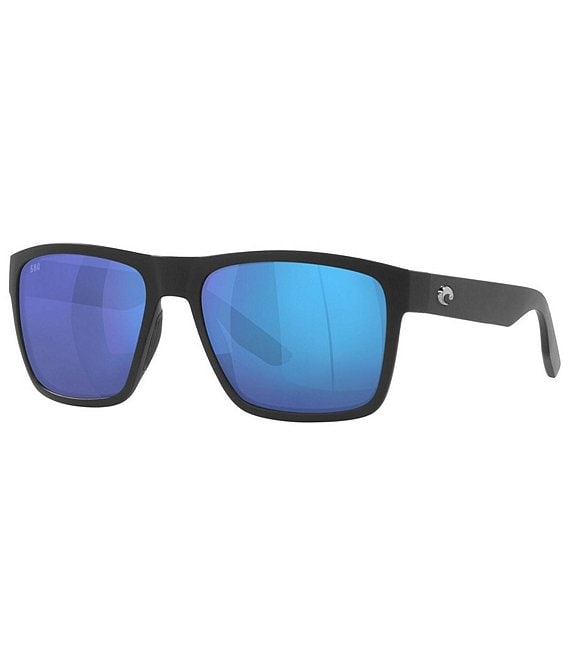 Color:Matte Black - Image 1 - Men's Paunch XL Mirrored Polarized Square Sunglasses