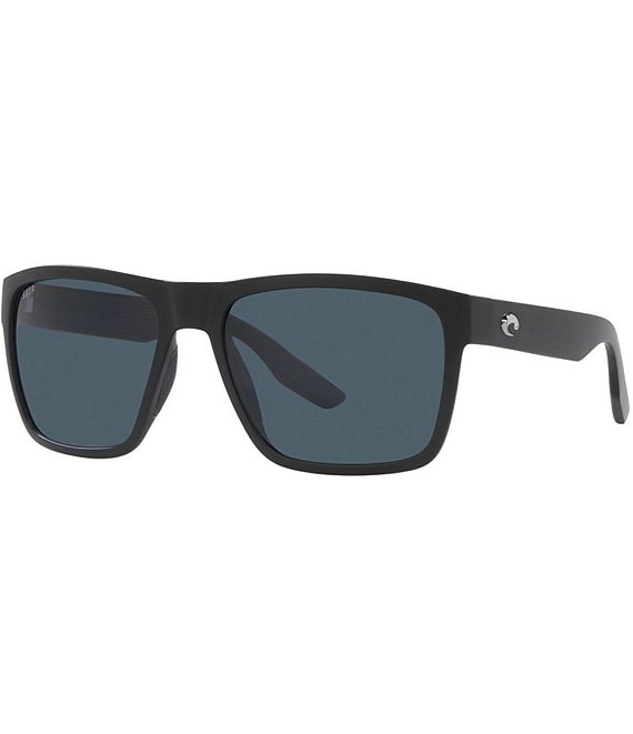 Color:Matte Black/Black - Image 1 - Men's Paunch XL Polarized Square Sunglasses