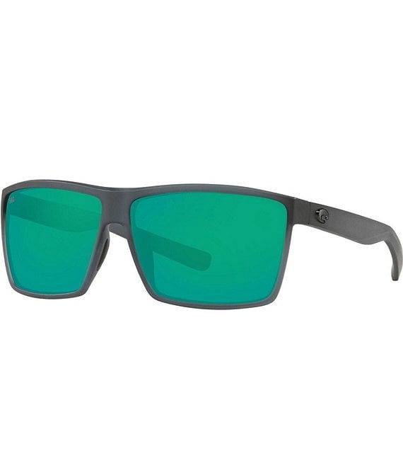 Color:Smoke/Green - Image 1 - Men's Rincon Polarized Rectangle Sunglasses