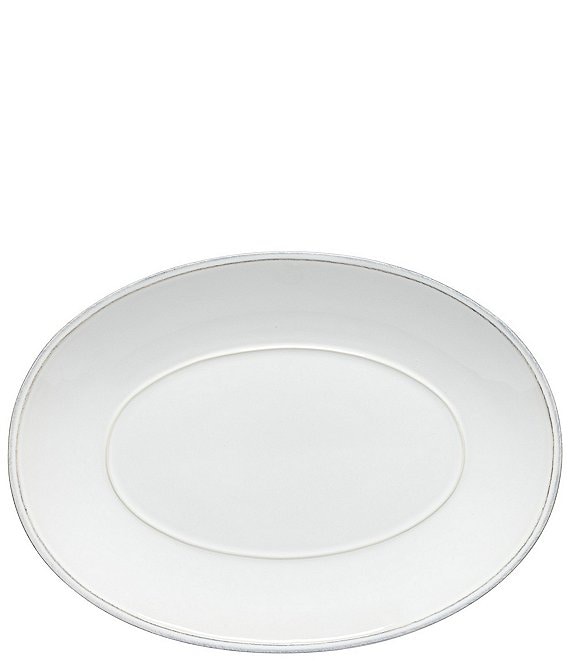 Costa Nova Friso Collection Oval Platter, White - Image 1
