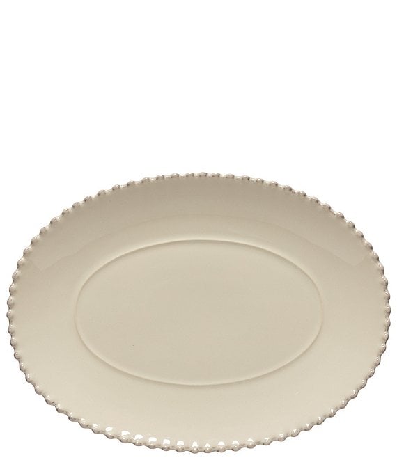Costa Nova Pearl Collection Oval Platter, Cream - Image 1