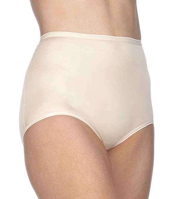 Color:Beige - Image 1 - Nylon High Waist Tailored Knit Brief