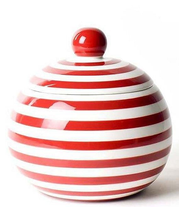 Coton Colors Red Stripe Lollipop Jar With Lid